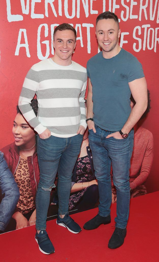 Sean Reidy and Hugh O Flanagan at the special preview screening of Love Simon at ODEON Cinema in Point Village, Dublin. Photo: Brian McEvoy