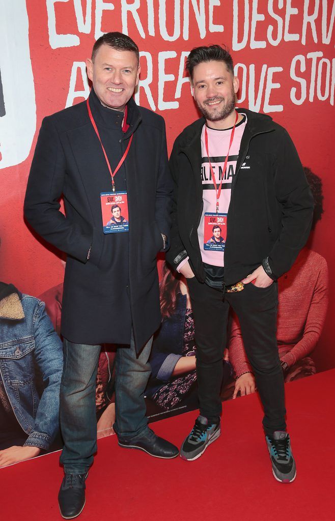 Robbie Kane and David T Kelly at the special preview screening of Love Simon at ODEON Cinema in Point Village, Dublin. Photo: Brian McEvoy