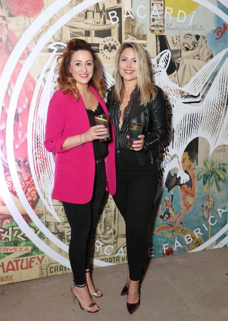 Ruth Minnock and Chloe Townsend at the launch of BACARDI Cuatro and Ocho, which took place at an exclusive speakeasy event off Camden Street (9th April 2018). Pic: Marc O'Sullivan