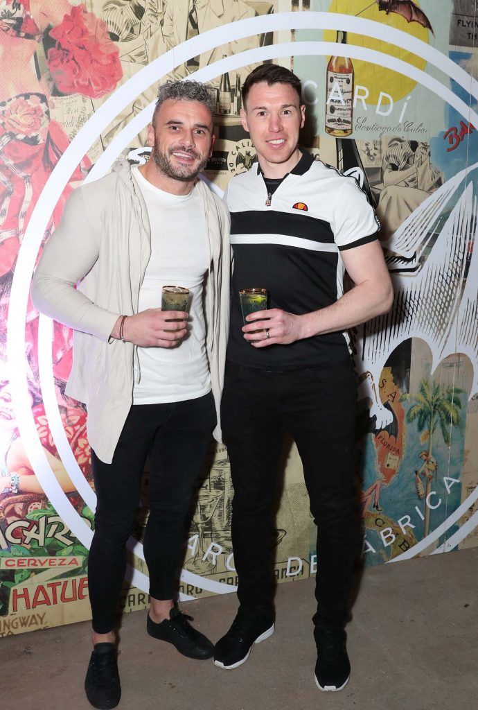 Paul Brogan and Eamonn Fennell at the launch of BACARDI Cuatro and Ocho, which took place at an exclusive speakeasy event off Camden Street (9th April 2018). Pic: Marc O'Sullivan