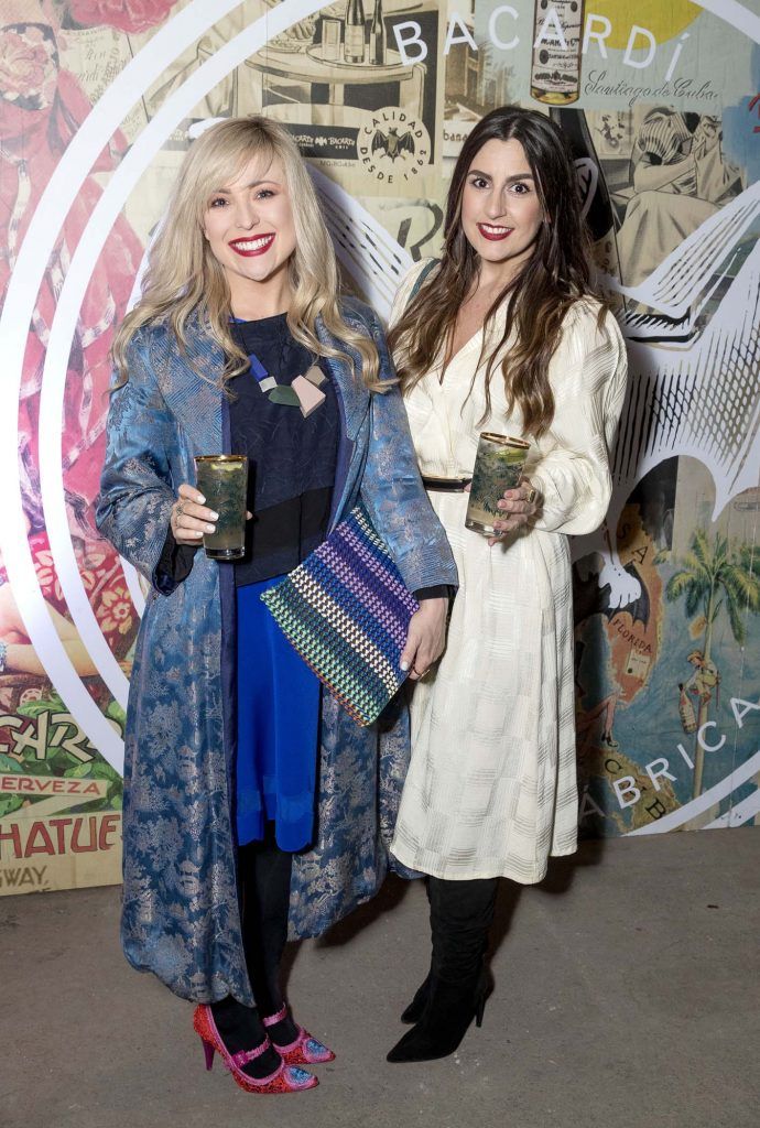 Roisin Lafferty and  Becky Russell at the launch of BACARDI Cuatro and Ocho, which took place at an exclusive speakeasy event off Camden Street (9th April 2018). Pic: Marc O'Sullivan