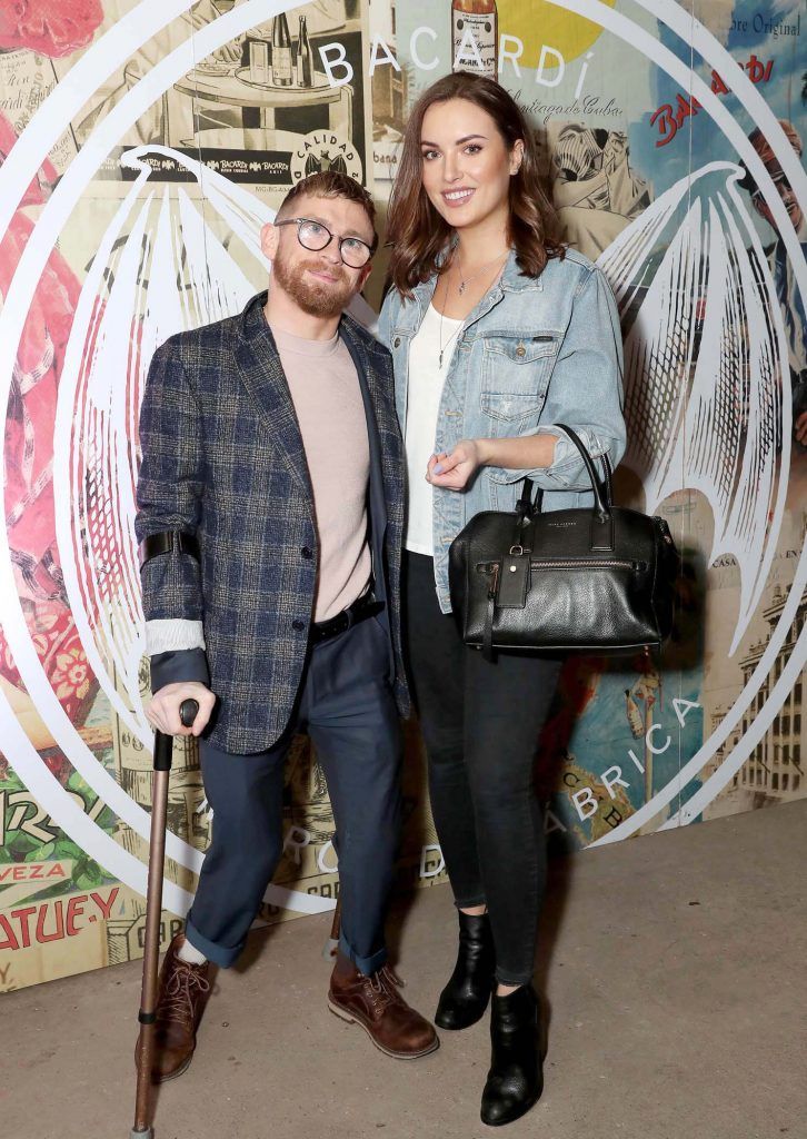 Paddy Smyth and Holly Carpenter at the launch of BACARDI Cuatro and Ocho, which took place at an exclusive speakeasy event off Camden Street (9th April 2018). Pic: Marc O'Sullivan