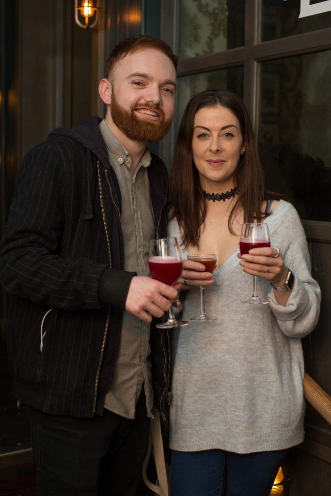 Joshua Reynolds & Patricia Pereira at the launch of The Dead Rabbit Irish Whiskey, a new, super-premium, five-year-old Irish whiskey, in The Rag Trader, Dublin. Photo: Anthony Woods
