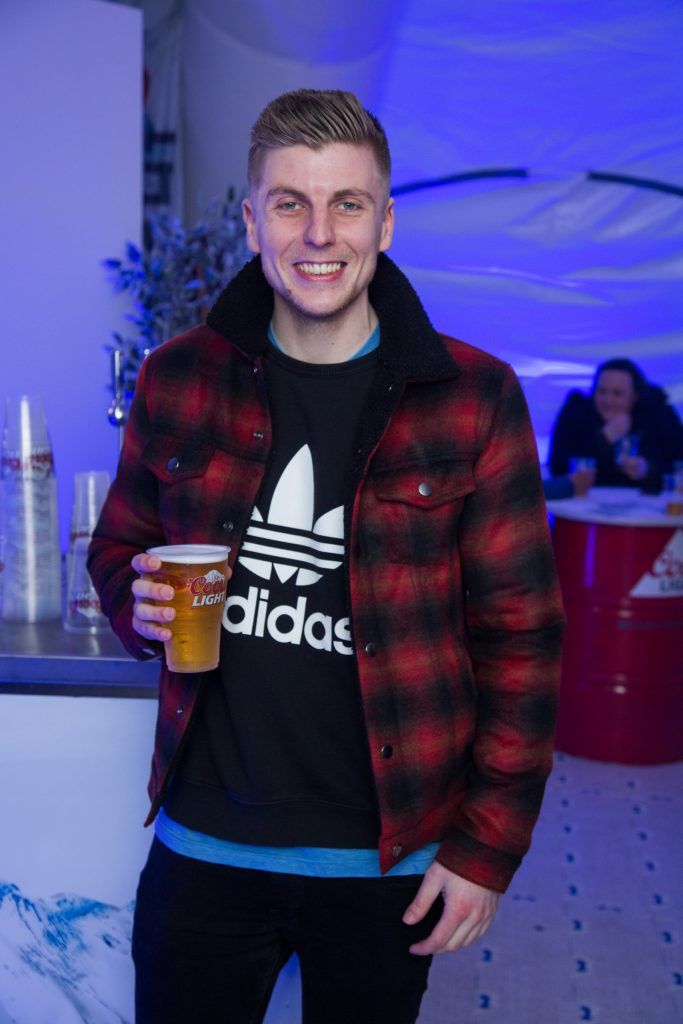 Ruairí Scott Byrne pictured at the Dublin launch of the Coors Light Challenge Rooms, Pembroke Square, Dundrum Town Centre. Photo: Anthony Woods