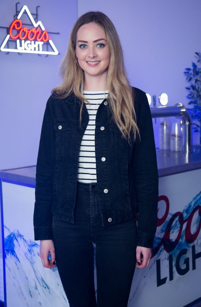 Aoife McCormack pictured at the Dublin launch of the Coors Light Challenge Rooms, Pembroke Square, Dundrum Town Centre. Photo: Anthony Woods