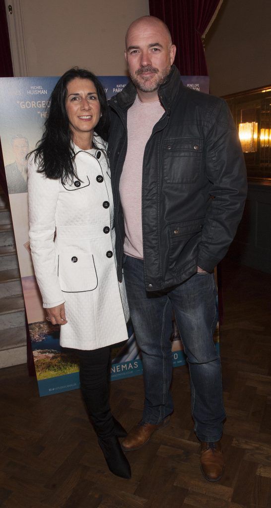 Lee Motherway and Mark Kemp pictured at the Irish premiere of The Guernsey Literary and Potato Peel Pie Society in The Stella Theatre. Photo: Patrick O'Leary