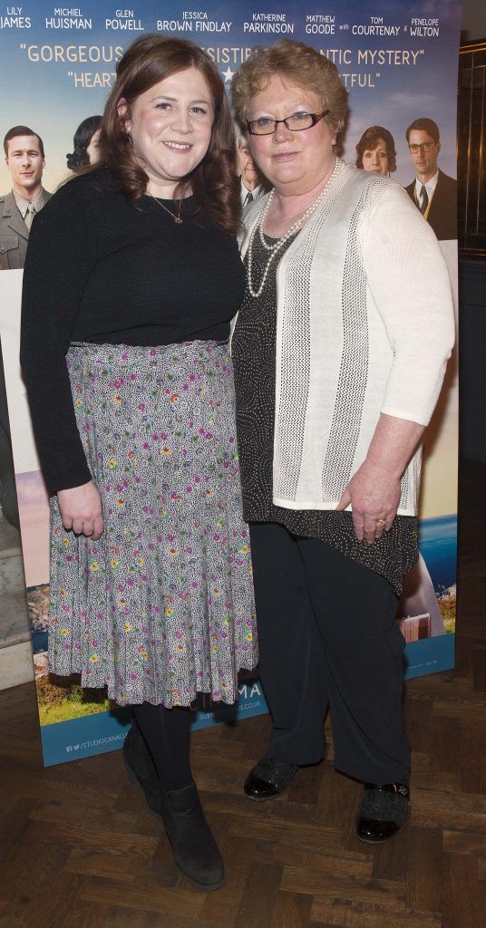 Aisling O’Brien and Olive O’Brien pictured at the Irish premiere of The Guernsey Literary and Potato Peel Pie Society in The Stella Theatre. Photo: Patrick O'Leary