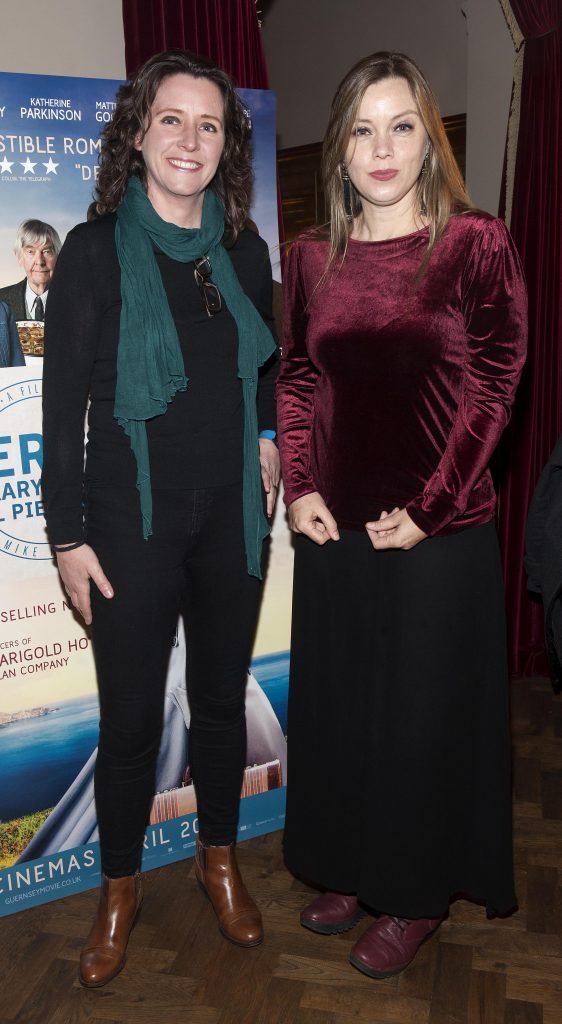 Arlene Hunt and Jennie Ridyard pictured at the Irish premiere of The Guernsey Literary and Potato Peel Pie Society in The Stella Theatre. Photo: Patrick O'Leary