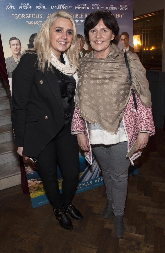 Louise Dunne and Yvonne Carnazzola pictured at the Irish premiere of The Guernsey Literary and Potato Peel Pie Society in The Stella Theatre. Photo: Patrick O'Leary