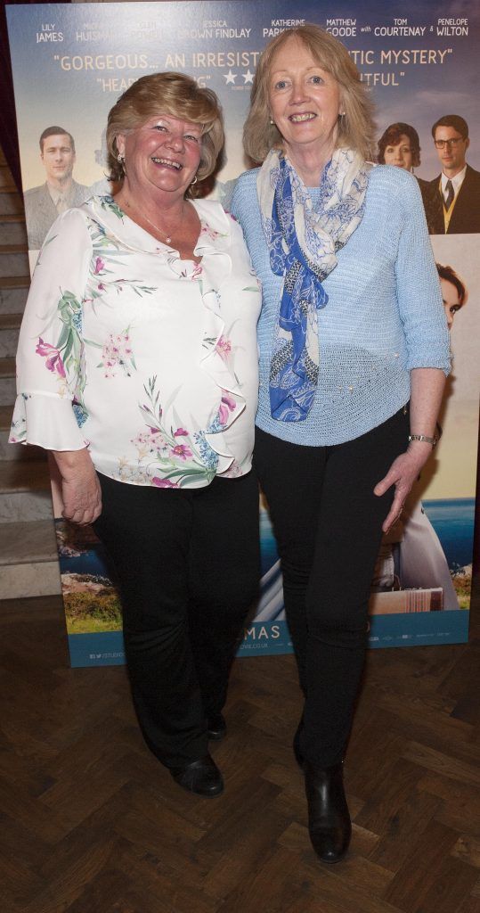 Geraldine Corcoran and Marian Ridgeway pictured at the Irish premiere of The Guernsey Literary and Potato Peel Pie Society in The Stella Theatre. Photo: Patrick O'Leary
