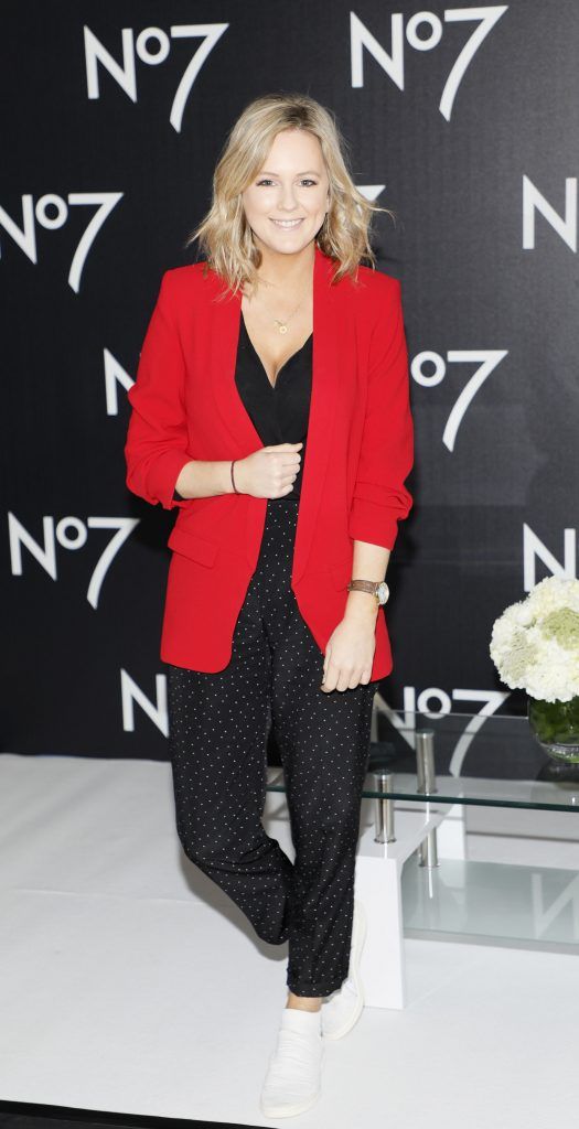 Cassie Stokes at the launch of No7 Laboratories and No7 Laboratories Line Correcting Booster Serum at 25 Fitzwilliam Place. Photo Kieran Harnett