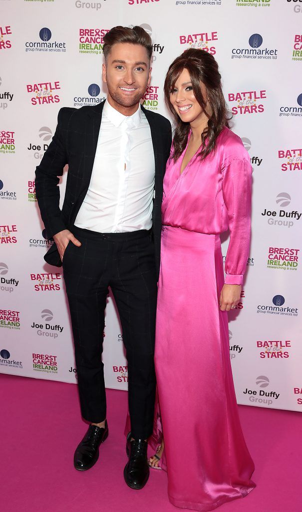 Rob Kenny and Georgie Crawford pictured at Breast Cancer Ireland's Battle of the Stars event proudly supported by Joe Duffy Group at The Clayton Hotel on Burlington Road, Dublin. Photo: Brian McEvoy