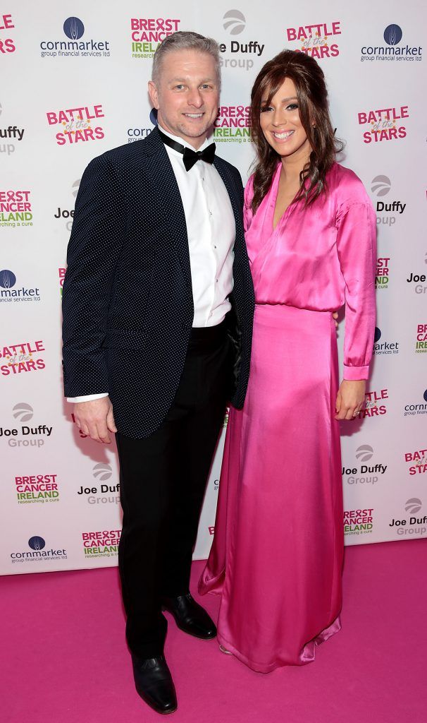 Darragh Stokes and Georgie Crawford pictured at Breast Cancer Ireland's Battle of the Stars event proudly supported by Joe Duffy Group at The Clayton Hotel on Burlington Road, Dublin. Photo: Brian McEvoy