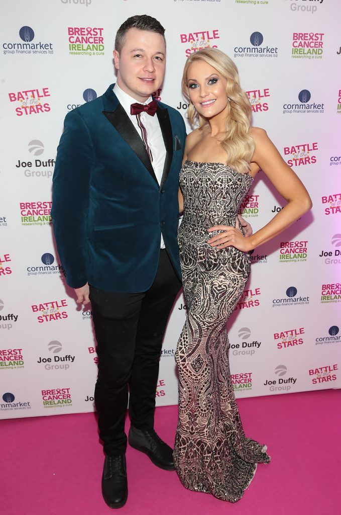 Keith Malone and Kerri Nicole Blanc pictured at Breast Cancer Ireland's Battle of the Stars event proudly supported by Joe Duffy Group at The Clayton Hotel on Burlington Road, Dublin. Photo: Brian McEvoy