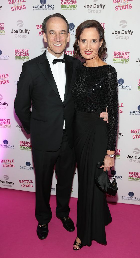 Professor Arnie Hill and Gemma Hill pictured at Breast Cancer Ireland's Battle of the Stars event proudly supported by Joe Duffy Group at The Clayton Hotel on Burlington Road, Dublin. Photo: Brian McEvoy