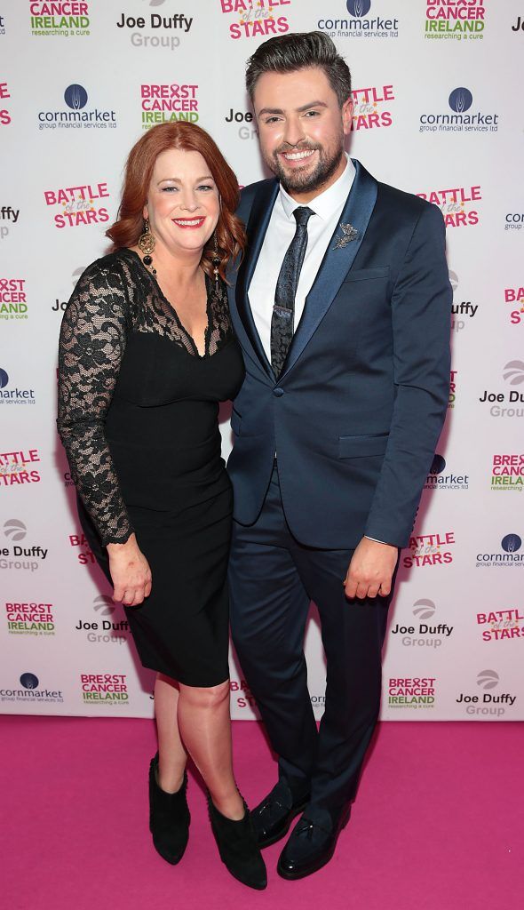 Blathnaid Ni Chofaigh and  James Patrice Butler pictured at Breast Cancer Ireland's Battle of the Stars event proudly supported by Joe Duffy Group at The Clayton Hotel on Burlington Road, Dublin. Photo: Brian McEvoy