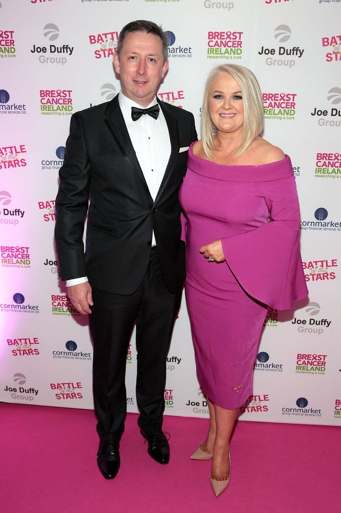 Ted Hurley and Aisling Hurley pictured at Breast Cancer Ireland's Battle of the Stars event proudly supported by Joe Duffy Group at The Clayton Hotel on Burlington Road, Dublin. Photo: Brian McEvoy