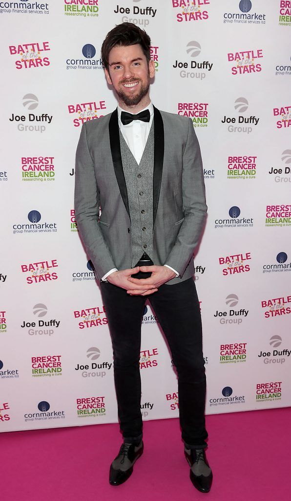 Eoghan McDermott pictured at Breast Cancer Ireland's Battle of the Stars event proudly supported by Joe Duffy Group at The Clayton Hotel on Burlington Road, Dublin. Photo: Brian McEvoy