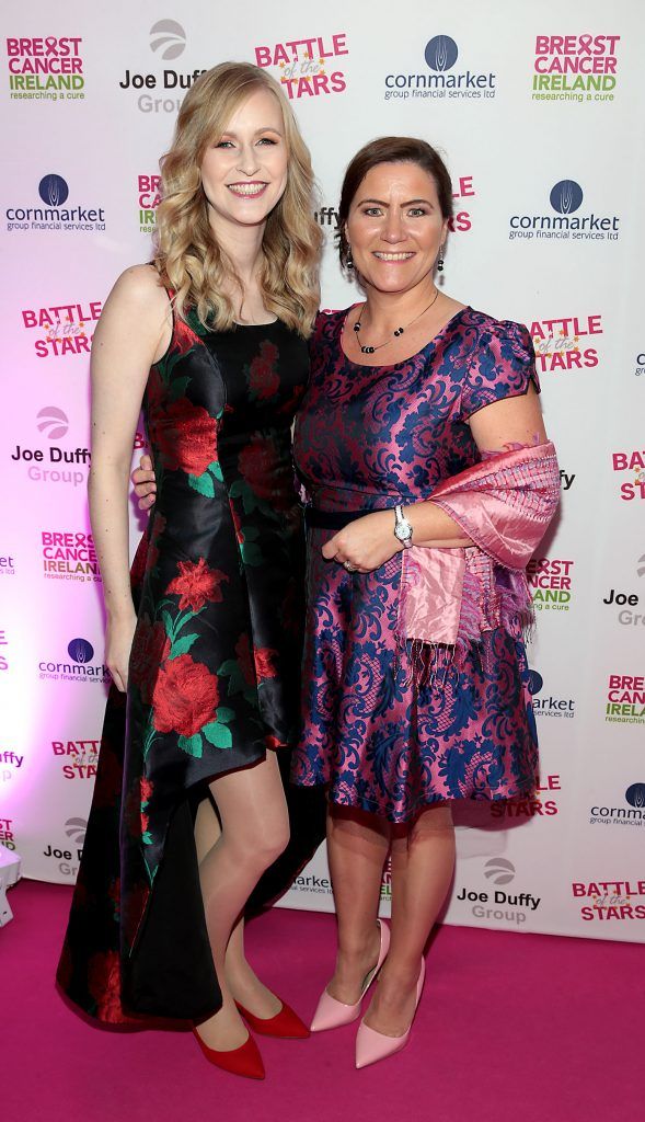 Sonya Gaffney and Tara Cassidy pictured at Breast Cancer Ireland's Battle of the Stars event proudly supported by Joe Duffy Group at The Clayton Hotel on Burlington Road, Dublin. Photo: Brian McEvoy