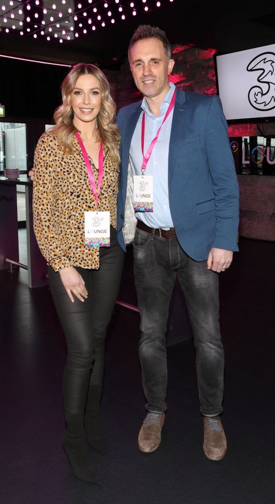 Blathnaid Treacy and Karl Donnelly at the launch of the 3Plus Lounge at 3Arena to mark Three's 10 year sponsorship renewal of Ireland's leading entertainment venue. Picture by Brian McEvoy Photography
