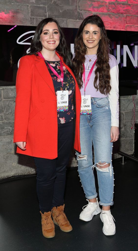 Amy Molloy and Denise Curtin at the launch of the 3Plus Lounge at 3Arena to mark Three's 10 year sponsorship renewal of Ireland's leading entertainment venue. Picture by Brian McEvoy Photography