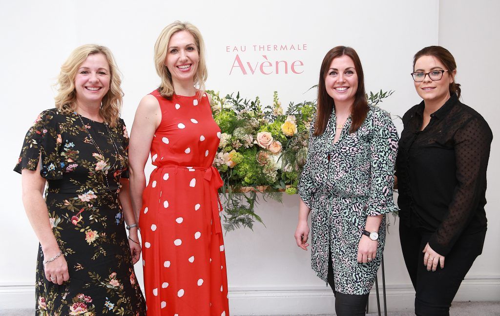 Denise Cantwell, Laura Downing, Orla Walsh and Jennifer Rock aka The Skin Nerd pictured at the Eau Thermale Avène Skin Speed Dating event which celebrated a selection of new launches. Photo: Karen Morgan/Lensmen