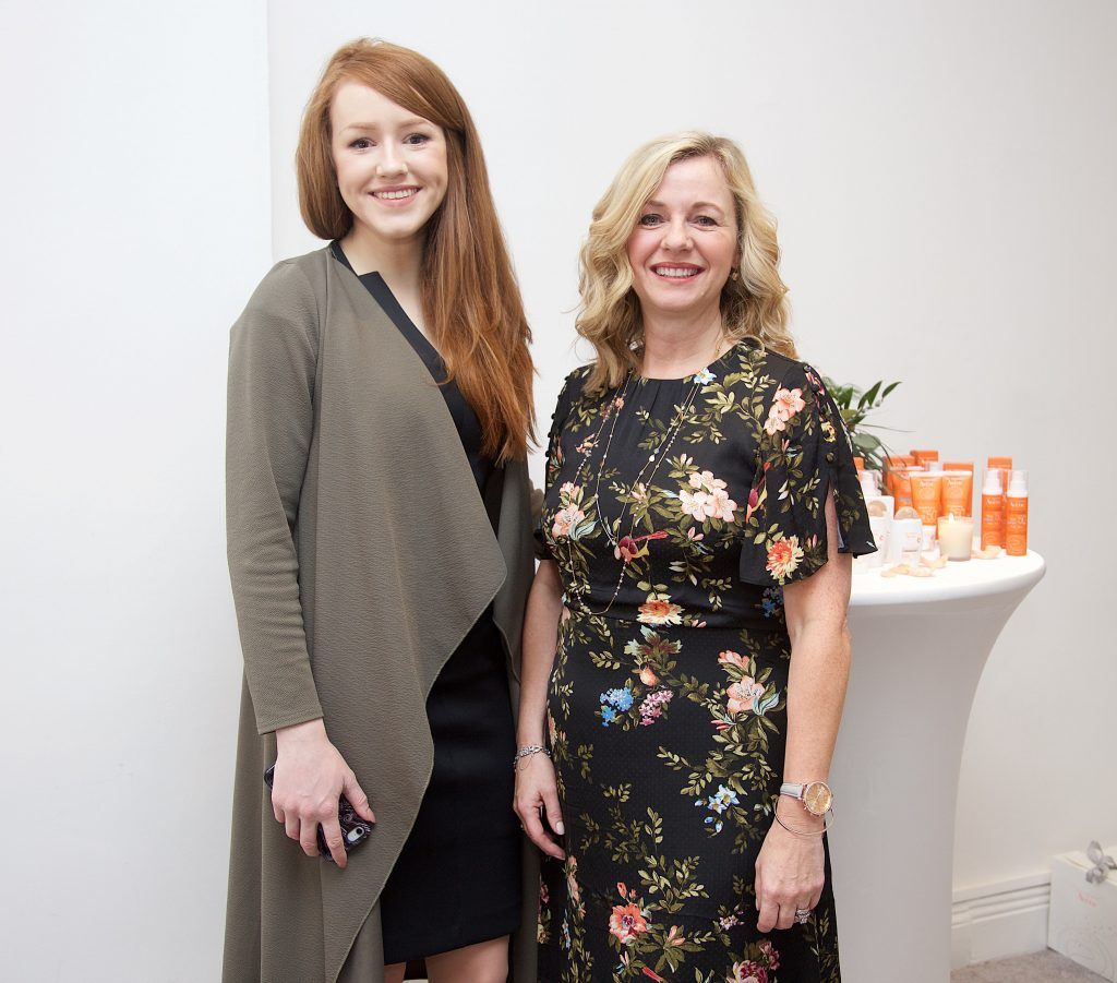 Emma Richardson and Denise Cantwell pictured at the Eau Thermale Avène Skin Speed Dating event which celebrated a selection of new launches. Photo: Karen Morgan/Lensmen