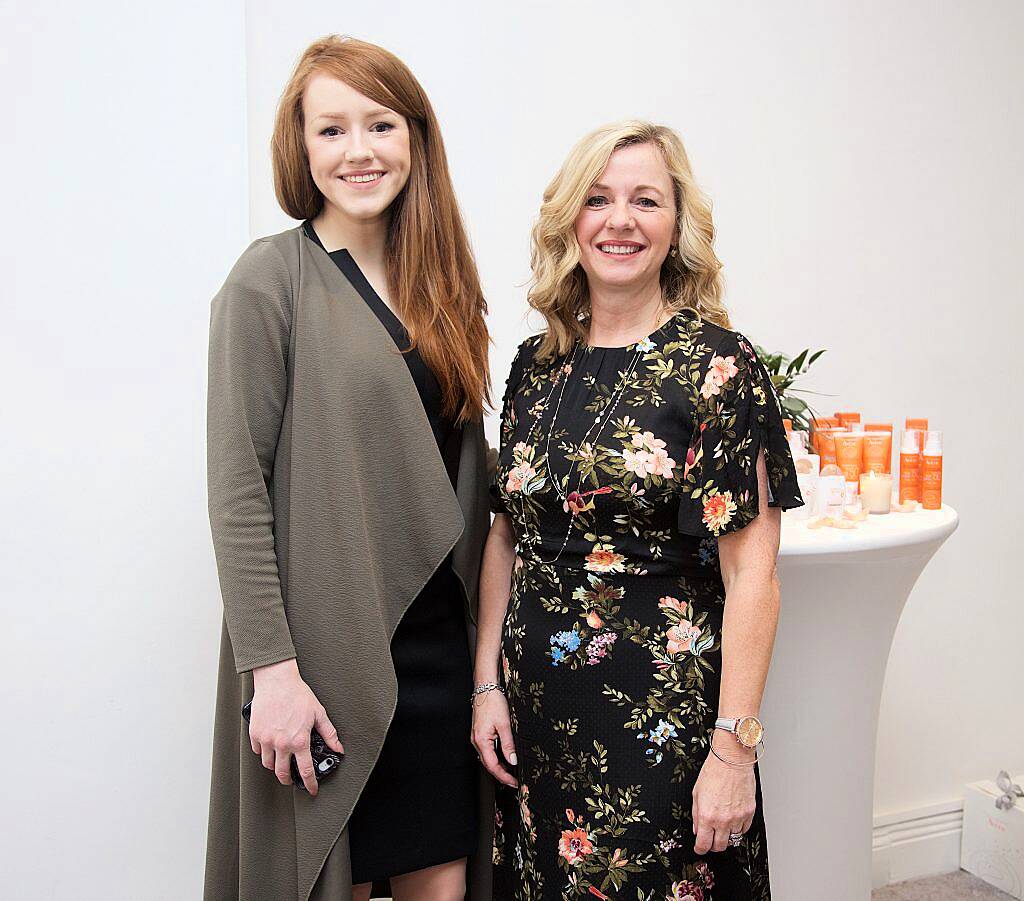 Emma Richardson and Denise Cantwell pictured at the Eau Thermale Avène Skin Speed Dating event which celebrated a selection of new launches. Photo: Karen Morgan/Lensmen