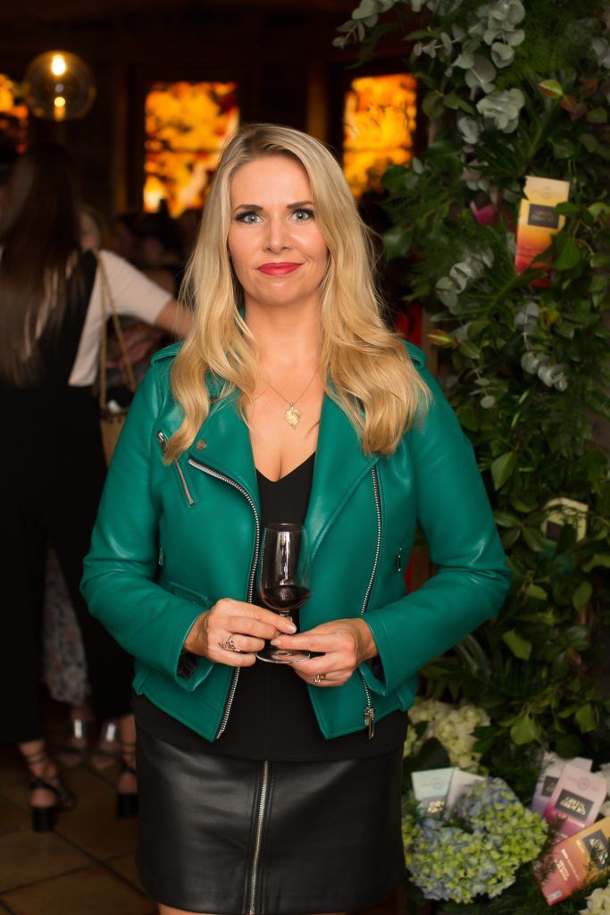 Jules Mahon pictured at the exclusive Green & Black's chocolate and wine pairing event in Dublin's Merrion Hotel Cellar Bar. Photo: Anthony Woods