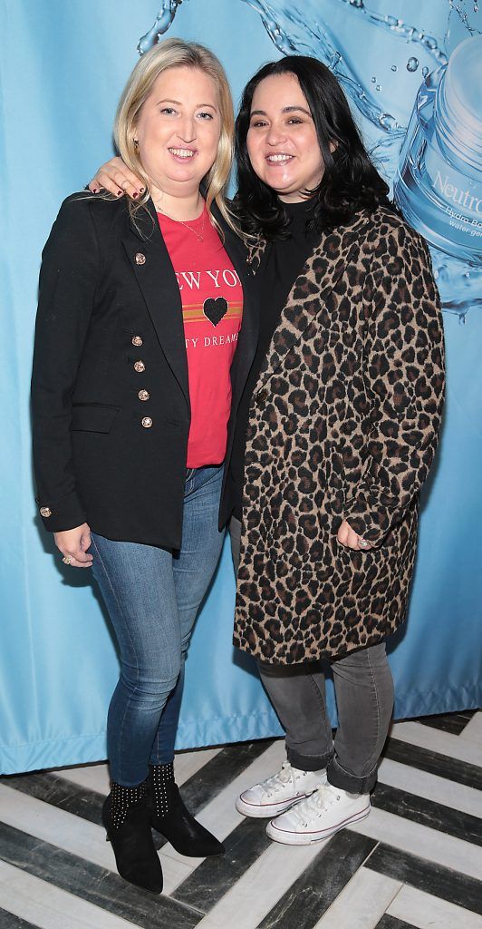 Allsun Henderson and Emma Henderson at Neutrogena's Mask Collection launch and Hydro Boost Showcase in Dublin's Iveagh Garden Hotel. Photo by Brian McEvoy