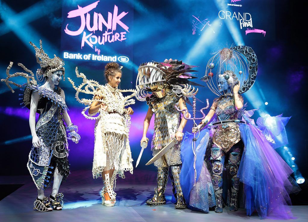 Students pictured at the Bank of Ireland Junk Kouture 2018 Grand Final at 3Arena, Dublin. Photo: Brian McEvoy