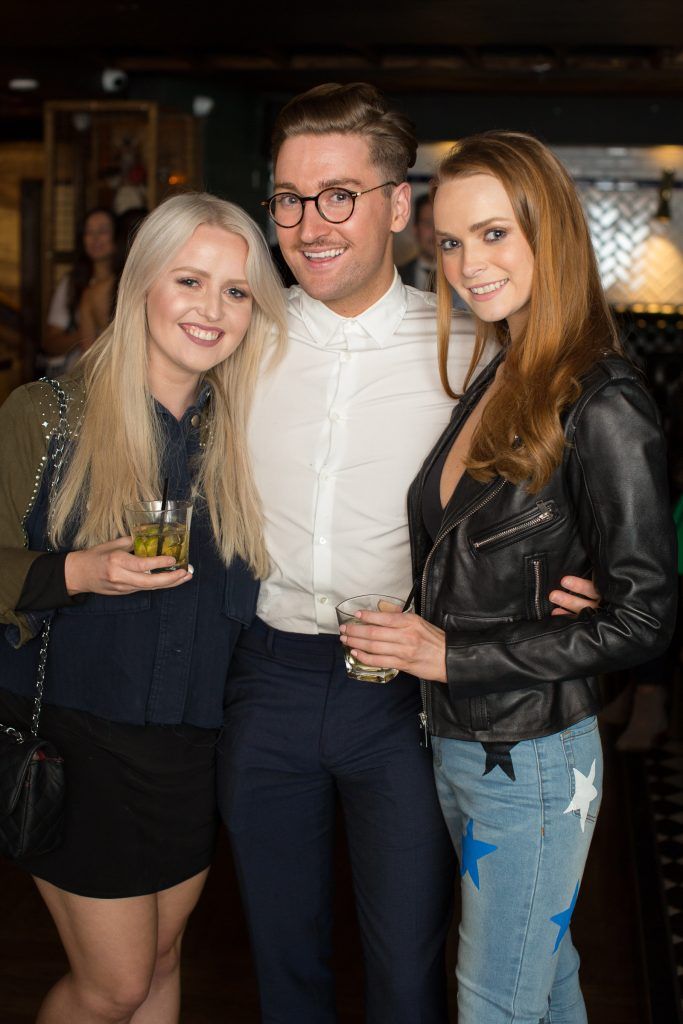 Laura Mullet, Rob Kenny & Aoife Walsh pictured at the launch of Kennedy's Station, a modern cocktail bar downstairs at Kennedy's of Westland Row. Photo: Anthony Woods