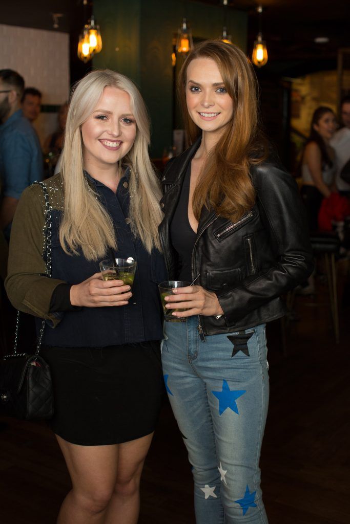 Laura Mullett & Aoife Walsh pictured at the launch of Kennedy's Station, a modern cocktail bar downstairs at Kennedy's of Westland Row. Photo: Anthony Woods