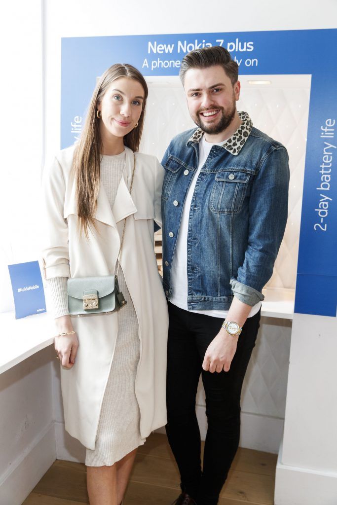Clementine McNeice and James Patrice at the launch of the all new award-winning Nokia 7 Plus and Nokia 6 handsets to the Irish market, at Urchin, Dublin 2. Picture Andres Poveda