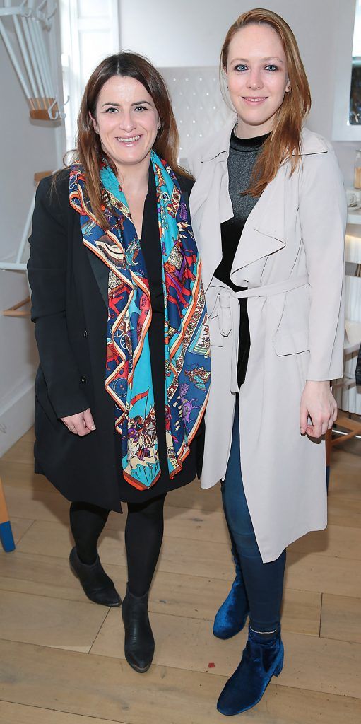 Maria Mulrennan and Catherine Stewart  pictured at the launch of Marimer, an all-natural nasal spray range, at Urchin, St Stephen's Green, Dublin. Photo: Brian McEvoy