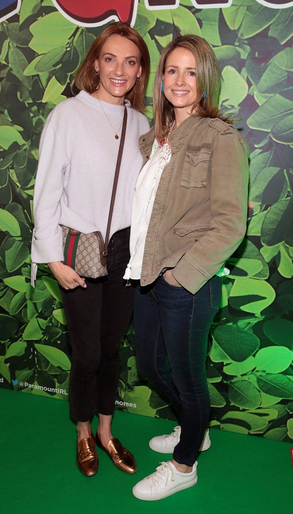 Ingrid Hoey and Louise Stokes at the special preview screening of Sherlock Gnomes at ODEON Cinema In Point Square, Dublin. Photo: Brian McEvoy