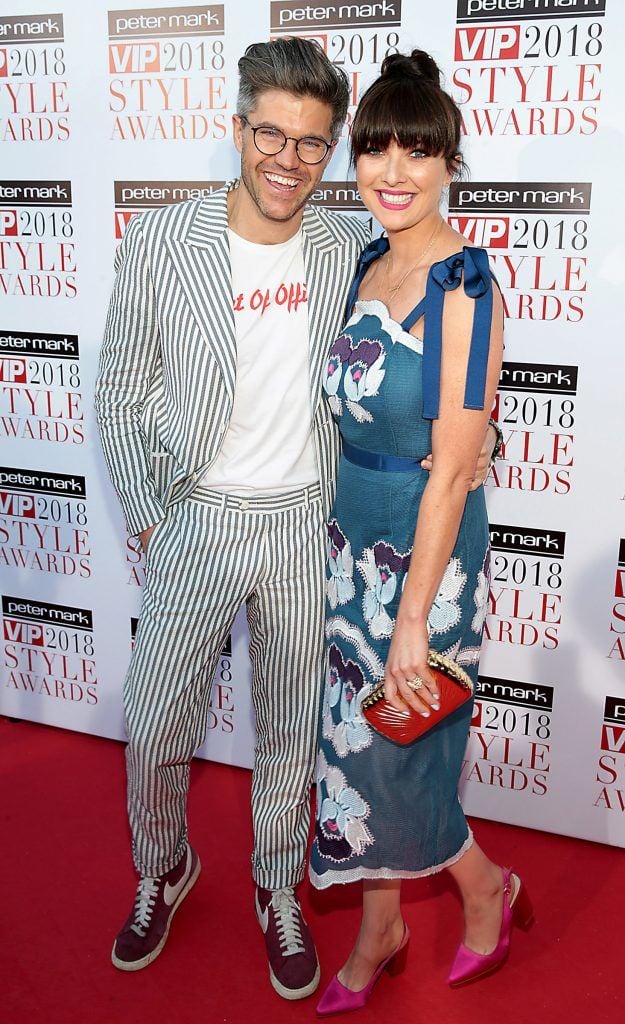 Darren Kennedy and Jennifer Zamparelli at the Peter Mark VIP Style Awards 2018 at The Marker Hotel in Dublin. Photo: Brian McEvoy