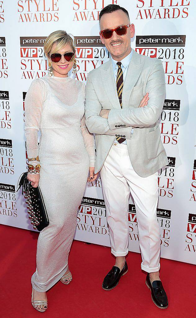 Sonya Lennon and Brendan Courtney at the Peter Mark VIP Style Awards 2018 at The Marker Hotel in Dublin. Photo: Brian McEvoy