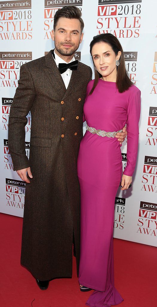 Robert Rowinski and Maia Dunphy at the Peter Mark VIP Style Awards 2018 at The Marker Hotel in Dublin. Photo: Brian McEvoy