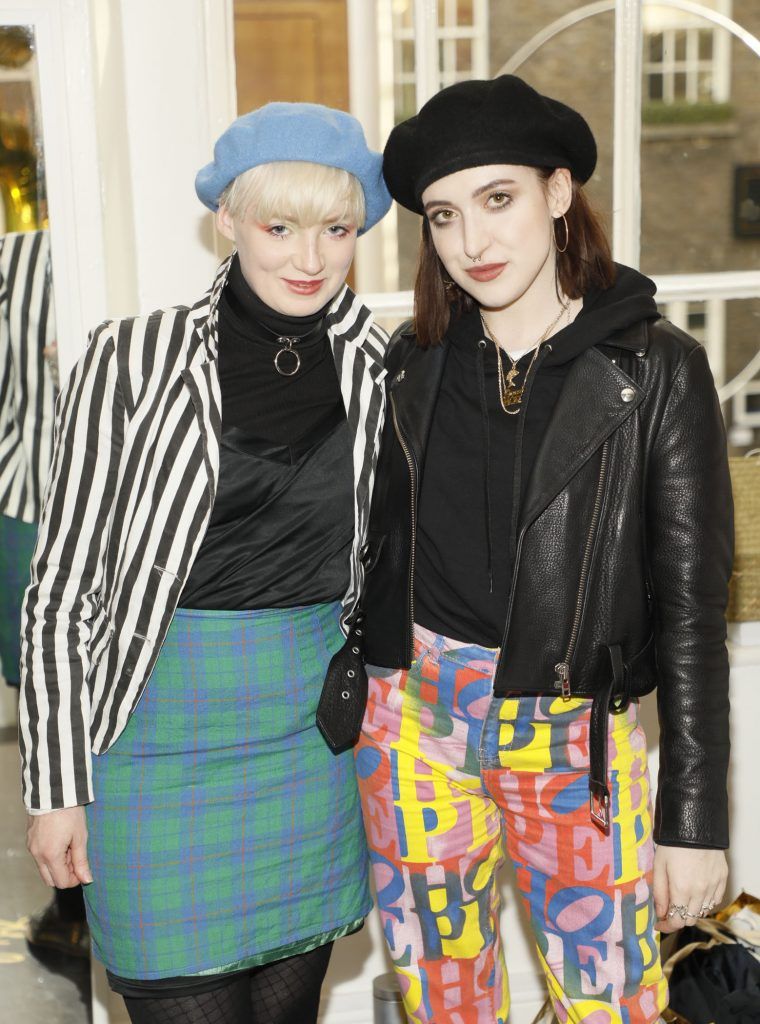 Aoife Cusack and Leanne Woodfull at Chupi's 5th Birthday & SS18 Collection Launch Party held at the Powerscourt Townhouse Dublin-photo Kieran Harnett