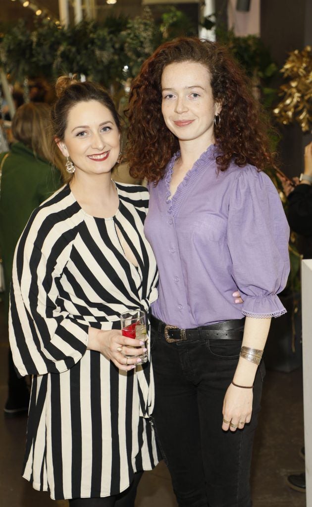 Eimear O'Connor and Kate McTague at Chupi's 5th Birthday & SS18 Collection Launch Party held at the Powerscourt Townhouse Dublin-photo Kieran Harnett