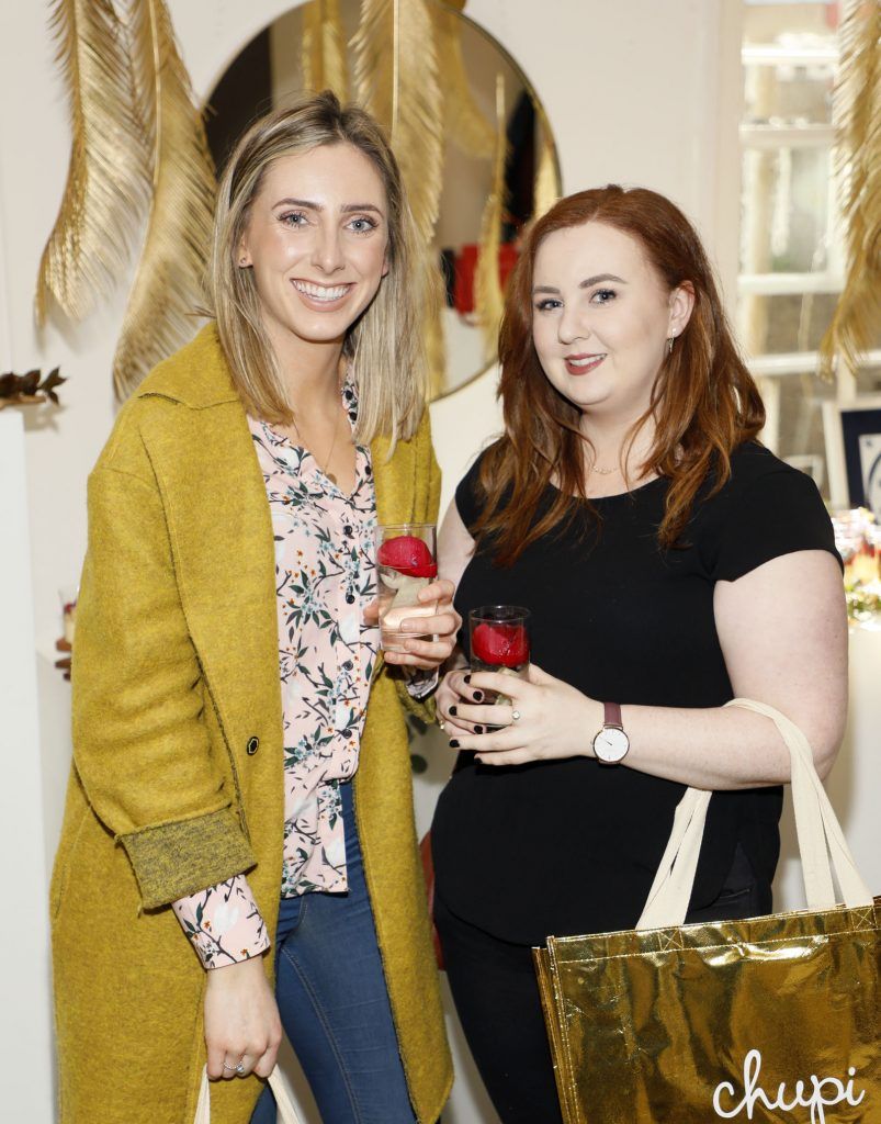 Holly Grace and Noelle Farrelly at Chupi's 5th Birthday & SS18 Collection Launch Party held at the Powerscourt Townhouse Dublin-photo Kieran Harnett