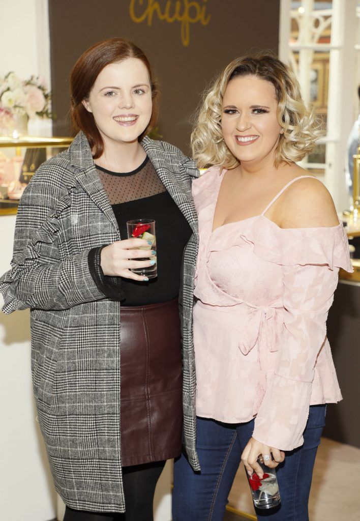 Sonia Broughall and Louise Fox at Chupi's 5th Birthday & SS18 Collection Launch Party held at the Powerscourt Townhouse Dublin-photo Kieran Harnett