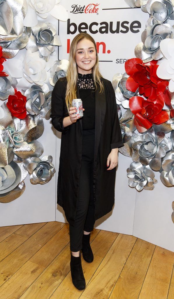 Katy Moynihan pictured at Diet Coke's 'Because I Can' Tropical Popical takeover event where guests learned all the tricks to funky and fabulous nail art. Photo: Andres Poveda
