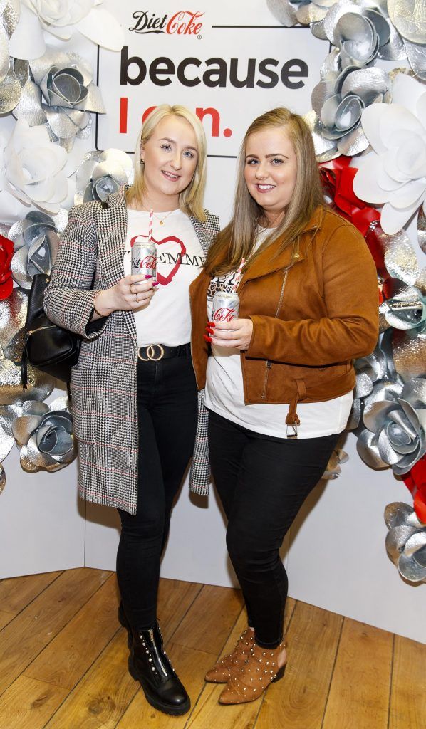 Amy O'Connor and Aisling Lawlor pictured at Diet Coke's 'Because I Can' Tropical Popical takeover event where guests learned all the tricks to funky and fabulous nail art. Photo: Andres Poveda