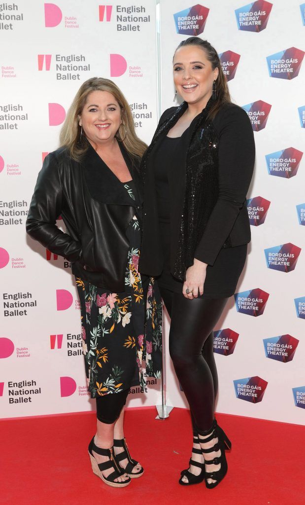 Laura Desmond-O'Brien and Lola Desmond at the opening night of Dublin Dance Festival to see English National Ballet in Akram Khan's Giselle at the Bord Gais Energy Theatre. Photo by Brian McEvoy Photography
