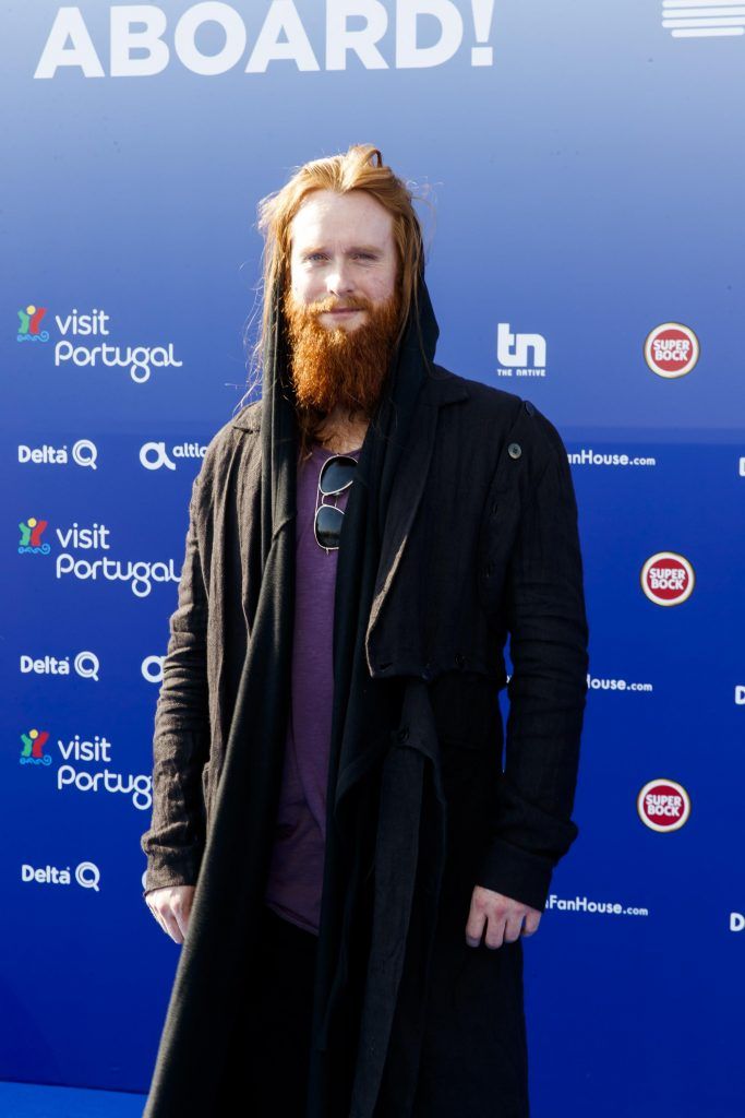 Rasmussen of Denmark pictured on the Blue Carpet for the opening ceramony of the Eurovision Song Contest 2018 in Lisbon, Portugal. Picture Andres Poveda
