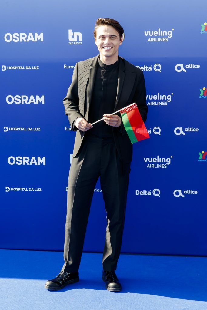 ALEKSEEV of Belarus pictured on the Blue Carpet for the opening ceramony of the Eurovision Song Contest 2018 in Lisbon, Portugal. Picture Andres Poveda