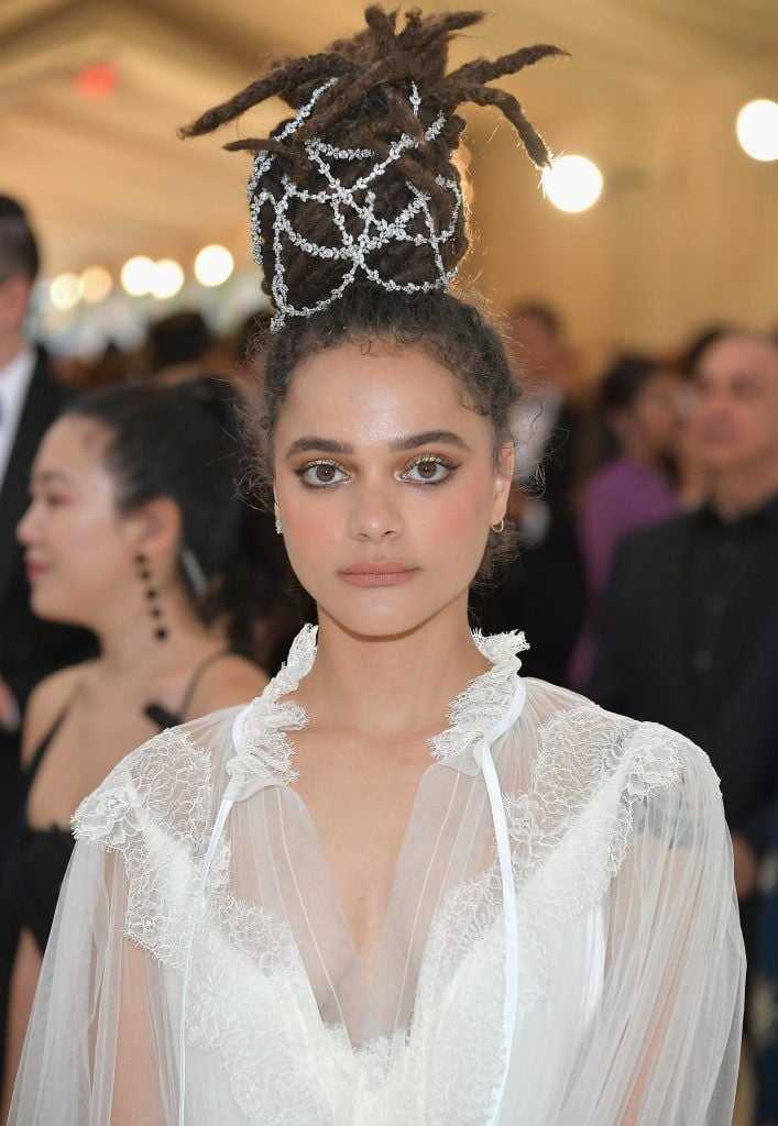 NEW YORK, NY - MAY 07:  Sasha Lane attends the Heavenly Bodies: Fashion & The Catholic Imagination Costume Institute Gala at The Metropolitan Museum of Art on May 7, 2018 in New York City.  (Photo by Neilson Barnard/Getty Images)