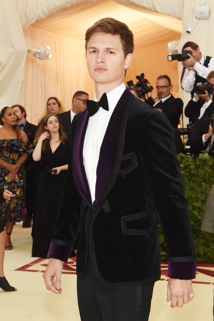 NEW YORK, NY - MAY 07:  Ansel Elgort attends the Heavenly Bodies: Fashion & The Catholic Imagination Costume Institute Gala at The Metropolitan Museum of Art on May 7, 2018 in New York City.  (Photo by Jamie McCarthy/Getty Images)